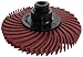 JoolTool 3M Scotch-Brite Maroon Radial Bristle Brush Assembled with Plastic Tapered Mandrel Hub, 4 Ply, 2