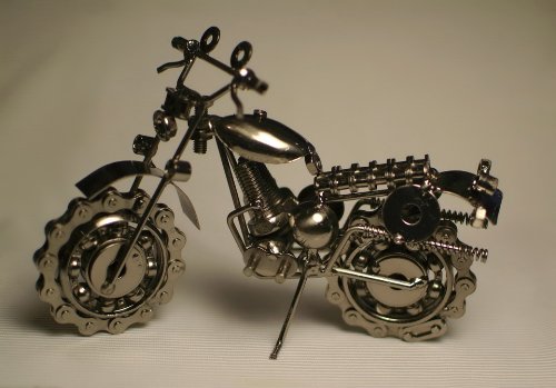 MA1 Harley Motorcycle Model Collectible Steel Nut and Bolt Art