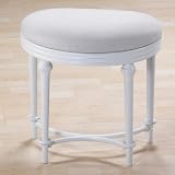 Hampton Vanity Stool in Matte White