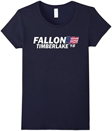 Fallon For President 2016 Election Shirt Jimmy Timberlake 16 - Female Medium - Navy