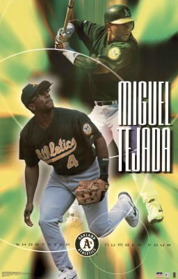(22x35) Oakland Athletics Miguel Tejada Sports Poster Print