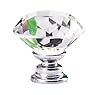 Generic 10 Pcs 30mm Diamond Shape Crystal Glass Cabinet Knob
