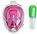 Easy Snorkel Full Face Snorkeling Mask - 180 Panoramic View for Increased Visibility, Tubeless Technology Snorkeling Gear Prevents Gag Reflex - (Pink, S/M)