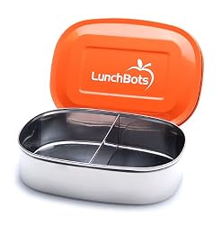 LunchBots Duo Stainless Steel /Food Container, Orange