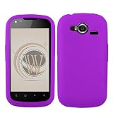 Purple Silicone Skin Soft Phone Cover for Pantech Burst P9070