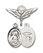 Sterling Silver Baby Badge with ST. CAMILLUS of Sterling Silver Baby Badge with ST. CAMILLUS of