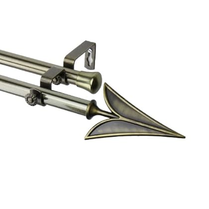 Review Rod Desyne Arrow Double Window Curtain Rod Set 120 To 170