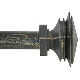 Window Curtain Rod Drapery Rod 18inch To 48inch Stacked Square