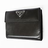 PRADA プラダ レザーWホック財布　ブラック　M523 VITELLO SPORT NERO[並行輸入品] PRADA 名刺入れ