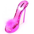 Mirrored Shoe Money Box, Dark Pink
