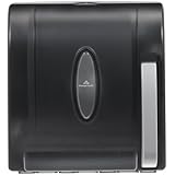 Georgia-Pacific Vista 54338 Black Hygienic Push Paddle Roll Paper Towel Dispenser, 12.75" Width x 14.25" Height x 10.5" Depth