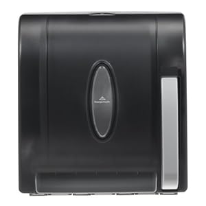 Georgia-Pacific Vista 54338 Black Hygienic Push Paddle Roll Paper Towel Dispenser, 12.75