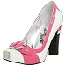 Naughty Monkey Women's Walk The Talk Heel,White/Pink,8 M