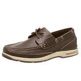 Rockport Men's Schooner Boat Shoe,Dk Brown/Tan Stitch,11.5 M