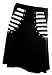Folter WOMENS STUDDED STRIPED SKIRT IN BLACK