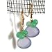 14K Gold Blue Chalcedony Chrysoprase Briolette Earrings