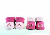 Jordan 0-6 Months Jumpman 2 Pack Booties (0-6 Months, Pink)