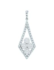 0.50CT DIAMOND FLOWER PENDANT