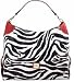 Dooney Bourke Large Zebra Sac Shoulder Bag Tote Red Trim