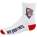 NBA New Jersey Nets Youth White Team Logo Crew Socks