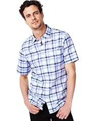 Blue Harbour Pure Cotton Slub Checked Shirt