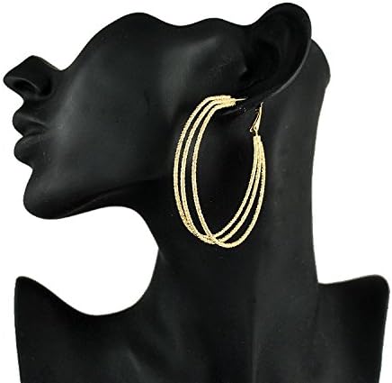 Sweet Brownie India Style Punk Exaggerated Womens Gold Alloy Big Hoop Circle Earrings Jewelry Gift
