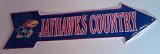 Kansas Jayhawks Country Metal Arrow Sign