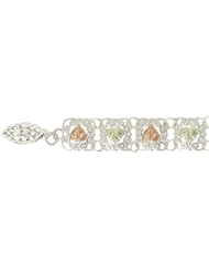 Black Hills Gold by Coleman 8 inch Silver Box Link Bracelet