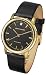 Pierre Cardin, Gents black leather strap Analogue watch, black dial with genuine diamond