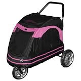 Pet Gear Roadster Pet Stroller for Cats and Dogs - Black Pink