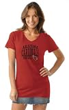 Arizona Cardinals Women's Tri Blend V Neck T-Shirt- by Alyssa Milano