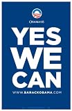 Barack Obama - (Yes We Can - Blue) Campaign Poster - 11 x 17