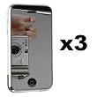 3-Pack Premium Reusable LCD Mirror Screen Protector with Lint Cleaning Cloth for Apple iPhone 1st Gen 4GB 8GB 16GB