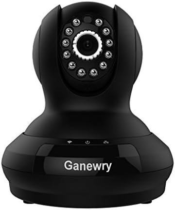 Ganewry 8-Pack HD 720P WiFi Surveillance Security IP Camera, Pan/Tilt with Two-Way Audio, Night Vision, Local Record, Remote Viewing via Smart Phone, 16GB Micro-SD Card Included (PS1, Black)