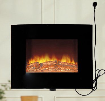 Sale!! HomCom 26″ Wall Mount 1500w Electric Fireplace Heater w/ Remote Control