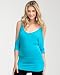 V-Neck Cold Shoulder Tunic - CAPRI BREEZE (XXS)