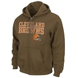 NFL Cleveland Browns Touchbck III Full Zip Jacket Adult Long Sleeved Fullzip Hooded Fleece