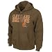 NFL Cleveland Browns Touchbck III Full Zip Jacket Adult Long Sleeved Fullzip Hooded Fleece, Classic Brown, Medium