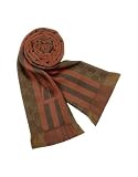 Gucci - Gucci Signature Buckle Stripe and GG Logo Wool Scarf Brown