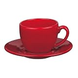 Waechtersbach 7712706757 2.75-Inch 4oz Espresso Cup/Saucer In Cherry - Set Of 6