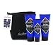 Jack Black Pure Science Jet Set Traveler: Cleanser 3oz + Shave Lather 3oz + Face Moisturizer 1.5oz + Bag - 3pcs+1bag