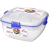 Sistema Klip It 37.1-Ounce Salad to Go Container, Clear