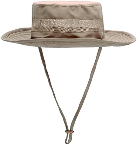 Ufish Bucket Mesh Tactical Boonie Cap Outdoor Sun Hats (Khaki)