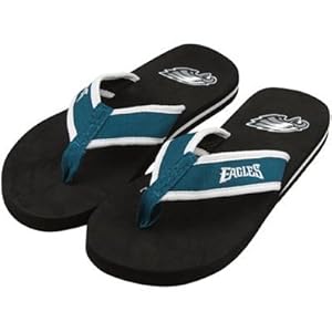 Amazon.com : Philadelphia Eagles Contoured Flip Flops - team color Official NFL Unisex Flip Flop 