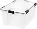 IRIS Weathertight Buckle-Up Storage Box, 62.8 QT, 4 Pack