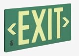 Glo Brite 7040-B 8-3/2-by-15.375-Inch Single Faced Eco Exit Sign with Frame, Green