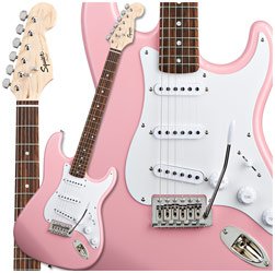 Squier by Fender BulletStrat w/Trem, Pink
