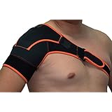 Yosoo Adjustable Hot Cold Sports Therapy Back Shoulder Brace Shoulder Pad Wrap Support Belt Single Sports Pretector