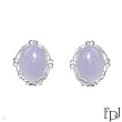 FPJ Stunning Earrings With 19.75ctw Genuine Chalcedonies Well Made in 14K White Gold. Total item weight 9.9g Length 20mm