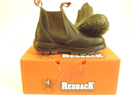 Redback USBOK Chelsea Boots Claret Brown with Steel Toe Cap from Australia (UK size 7)